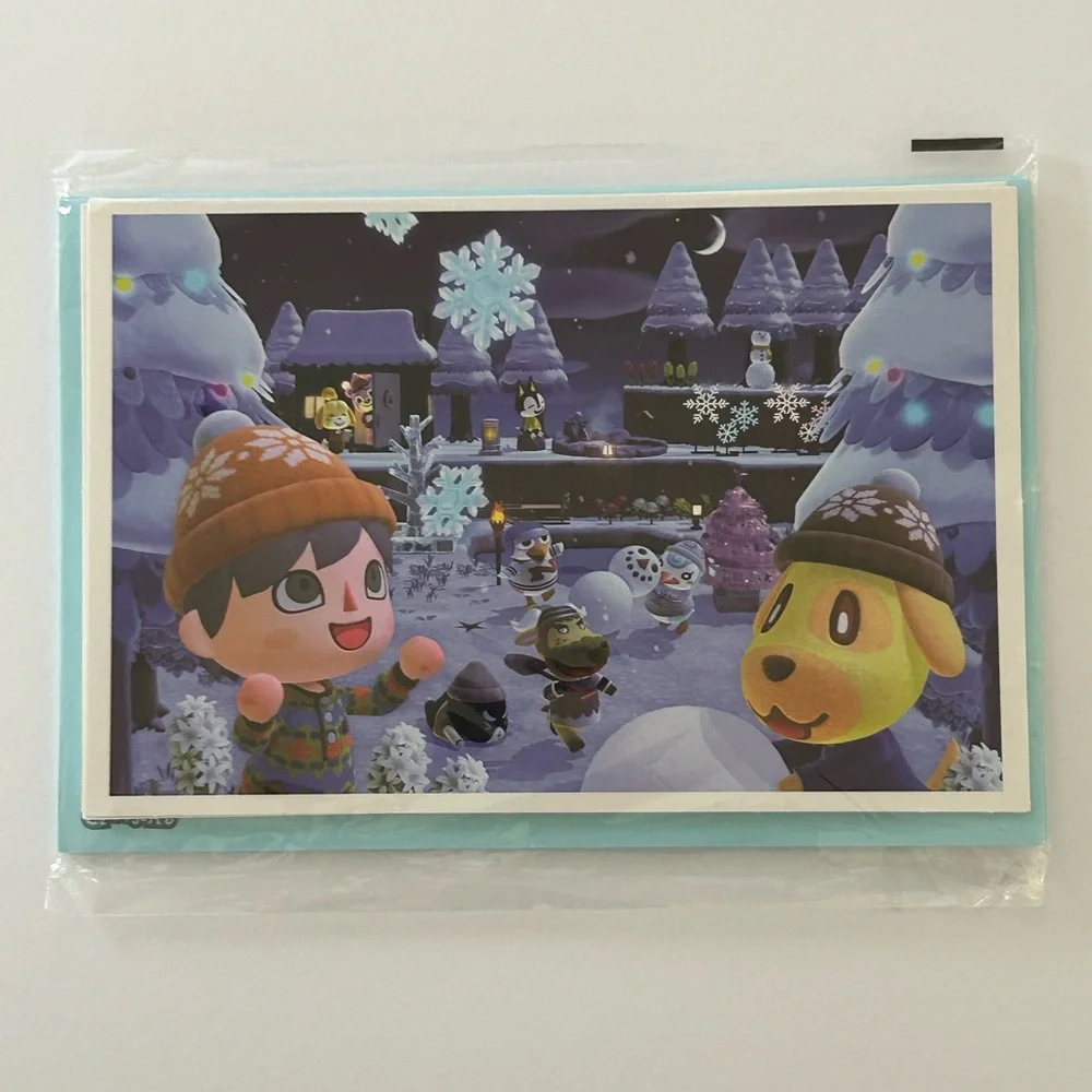 🦋 5/$25 - Animal Crossing: New Horizons Holiday Greeting Cards Nintendo (2021)